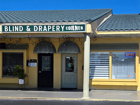 The Blind & Drapery Corner storefront