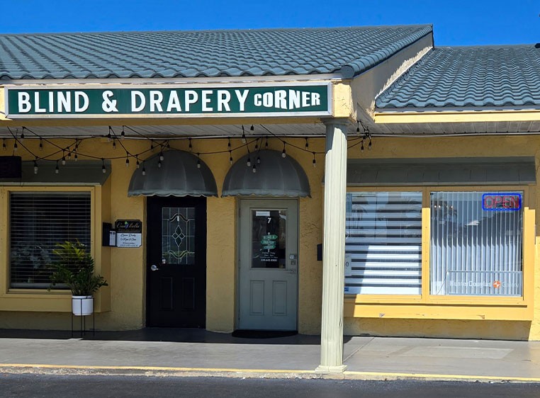 The Blind & Drapery Corner storefront
